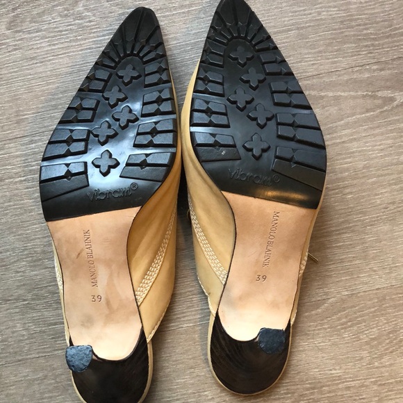 Vintage Manolo Blahnik Oklamod Timberland Slides - Picture 5 of 8